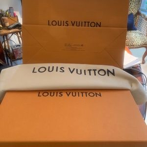 Empty Louis Vuitton box, bag & bag protector bag